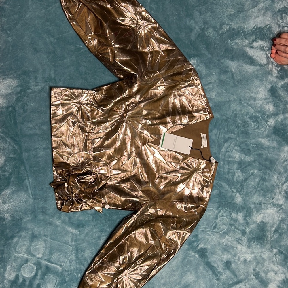 Scotch & Soda cocktail hour jacket metallic sun bust design size S